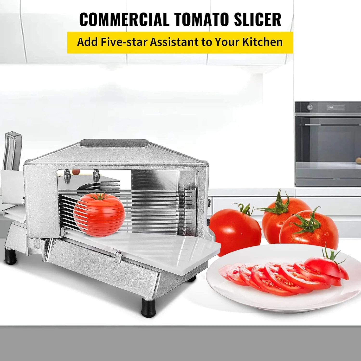 VEVOR Heavy Duty Tomato Cutter, Non-slip Manual Slicer Machine, for Tomatoes, Cucumbers, Bananas. Model: AY450-3 - Image 2
