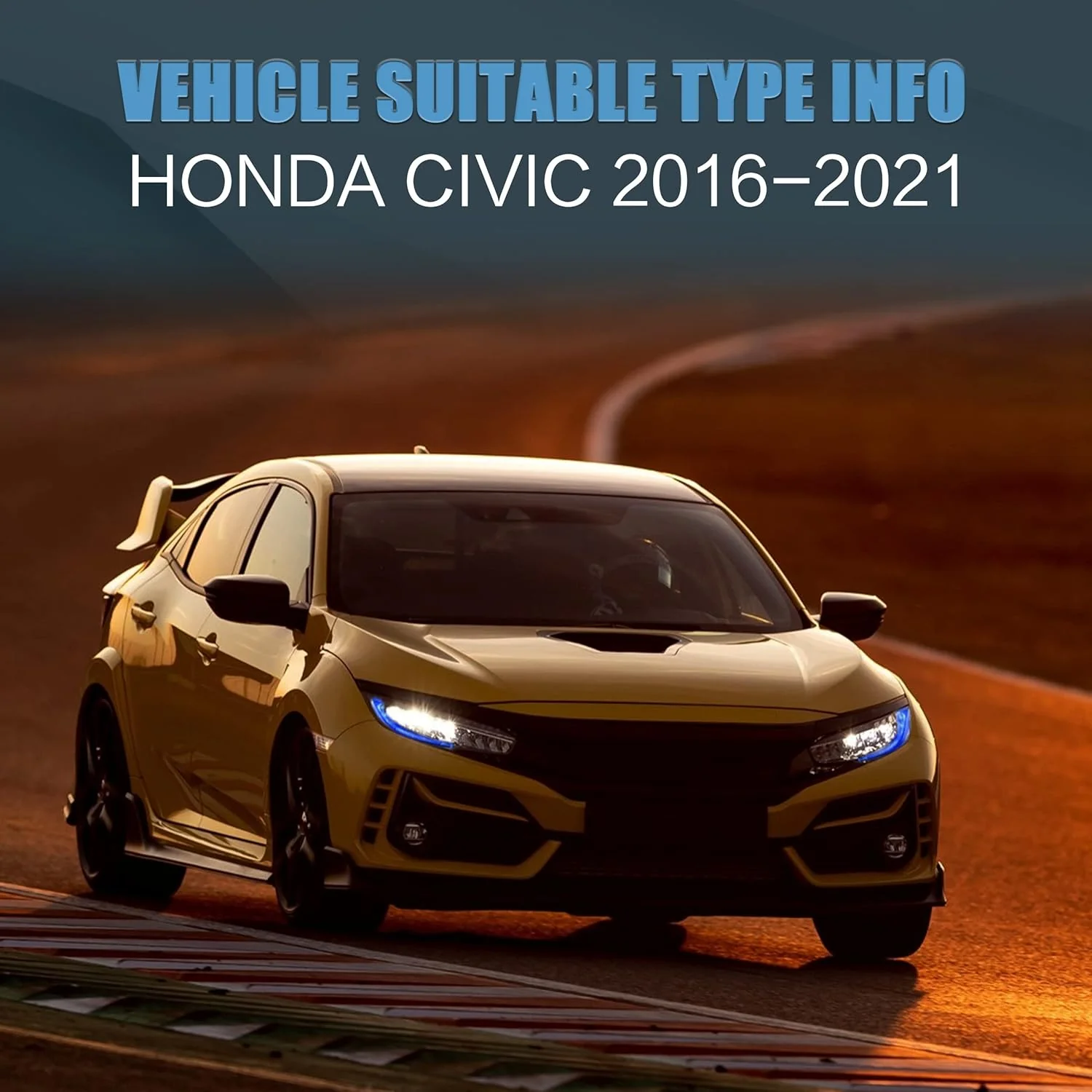 VLAND Headlight Assembly Fit for 2016-2021 10th Gen Honda Civic DRL with Startup Animation - Image 2