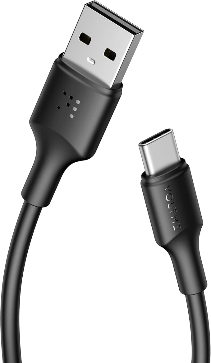 VOLTME PowerLink EDC USB-A to USB-C Cable 4ft 60W Fast Charging Cable Black