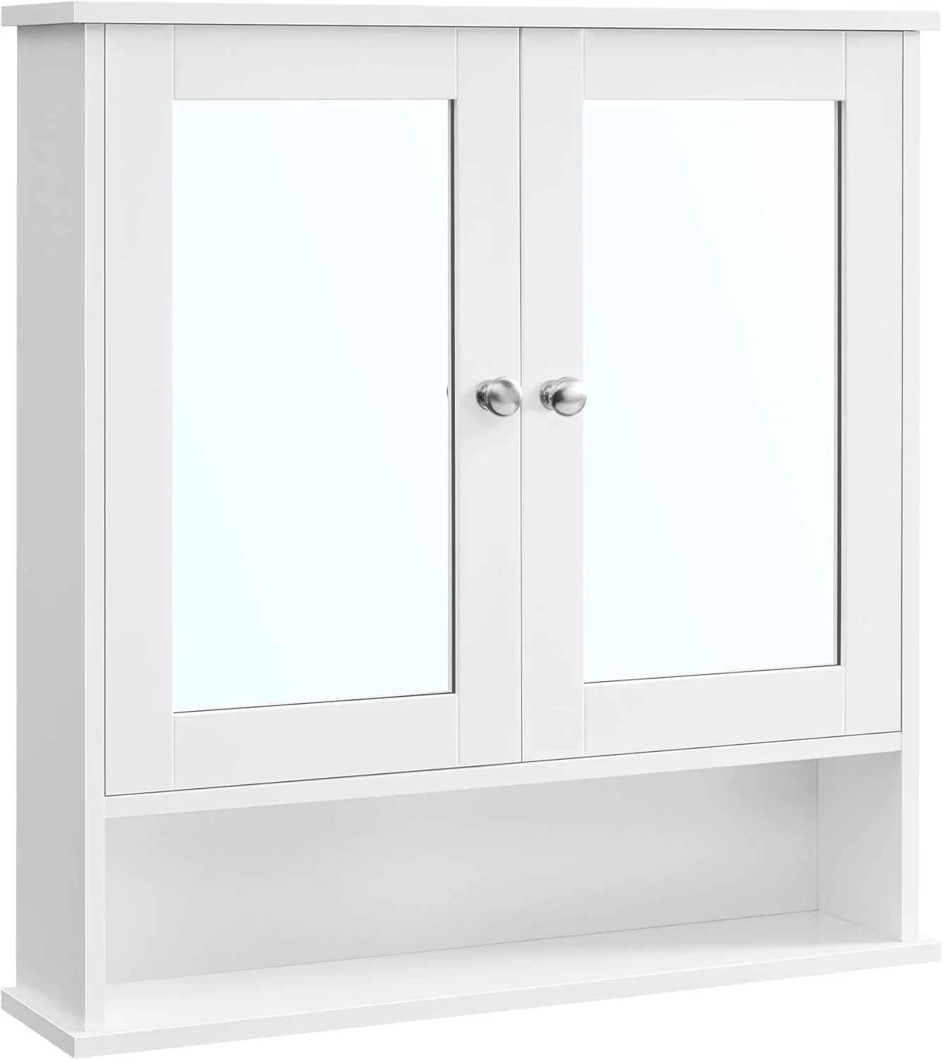 Wall Mounted Bathroom Cabinet with Mirror – 2-Door Storage Organizer S1325