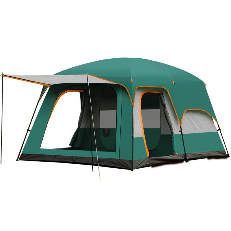 Waterproof Family Camping Tent with PE Floor & Steel/Fiberglass Poles 10 & 8 Person , 2 Size Options - Image 2