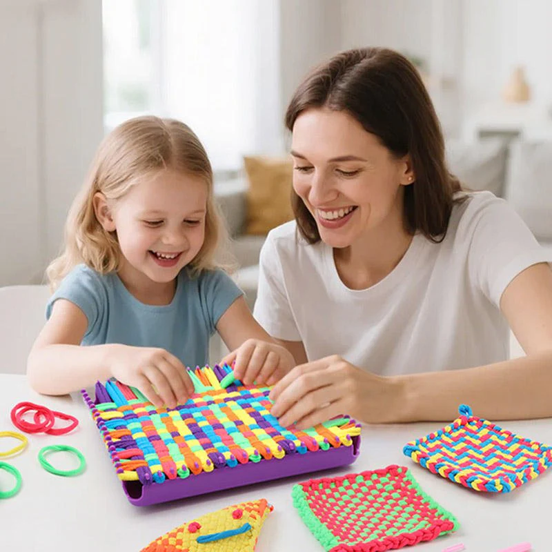 Weaving Loom Kit for Kids DIY Craft Knitting Set Educational Toy WLK149 - Image 4