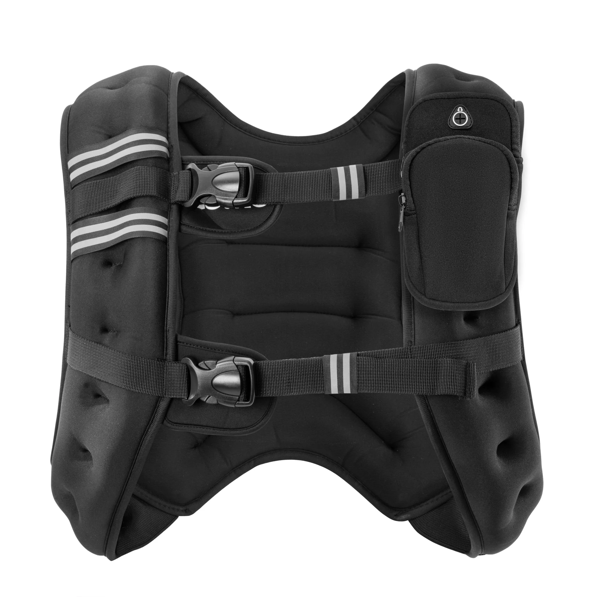 Weighted Vest with Reflective Strips – 16 lb, 20 lb & 30 lb Adjustable Training Vest