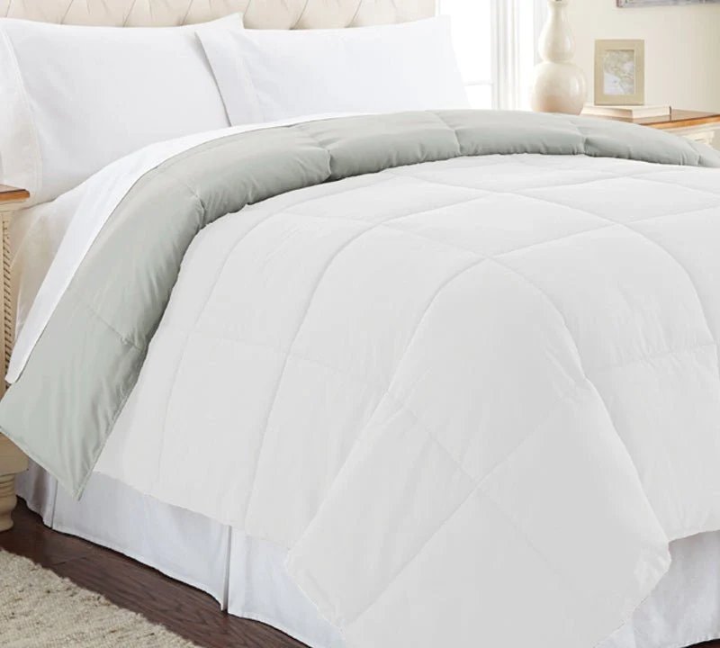 New Reversible Down Alternative Microfiber Comforter Set – 3-Piece Ultra Soft Bedding Set WHGR - Image 2