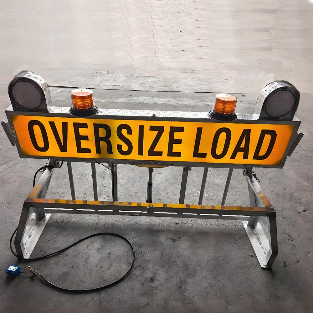 LED Pilot Car Escort Sign with Amber Beacons Heavy Duty Aluminum Frame with Hydraulic Lift 2934814 - Image 4