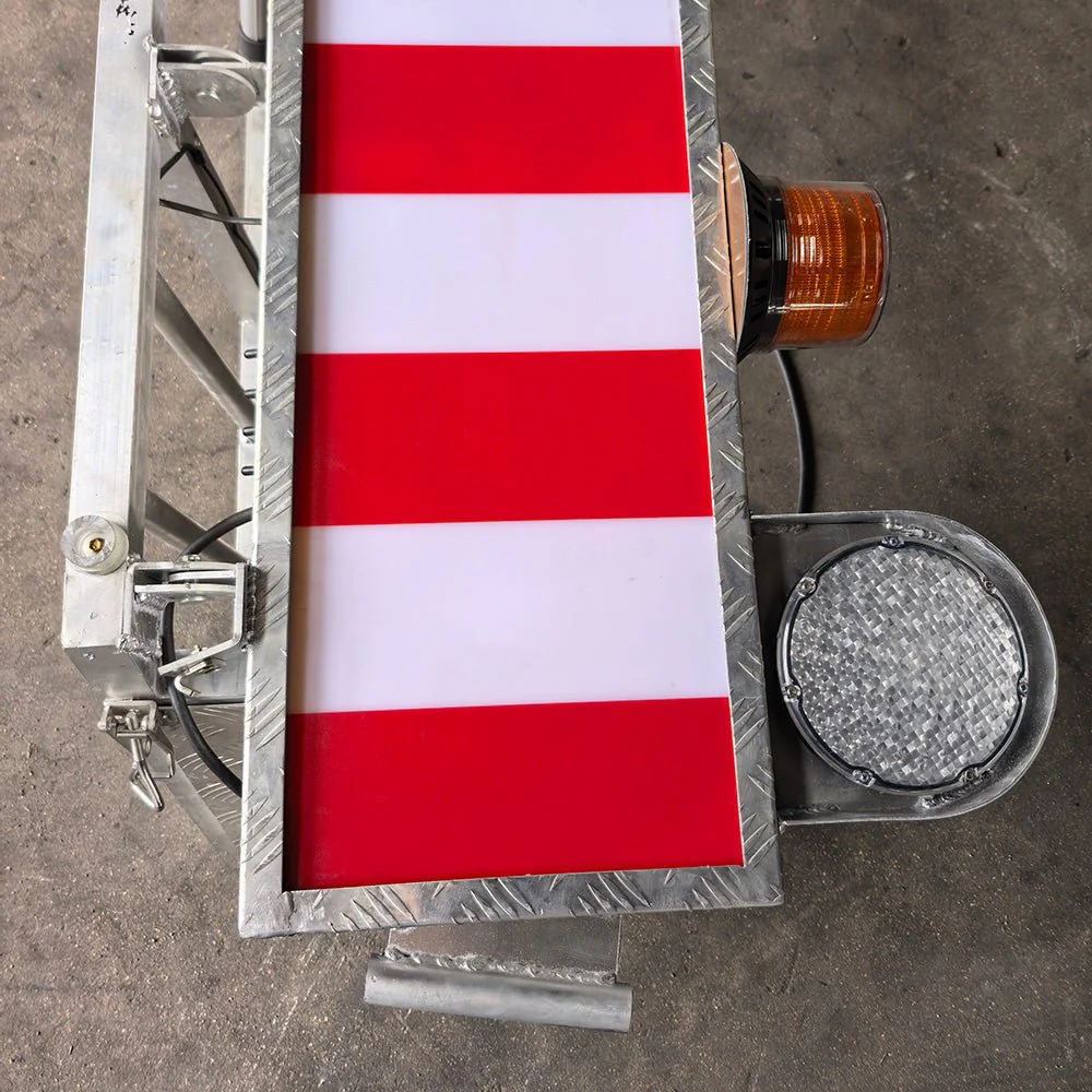 LED Pilot Car Escort Sign with Amber Beacons Heavy Duty Aluminum Frame with Hydraulic Lift 2934814 - Image 5