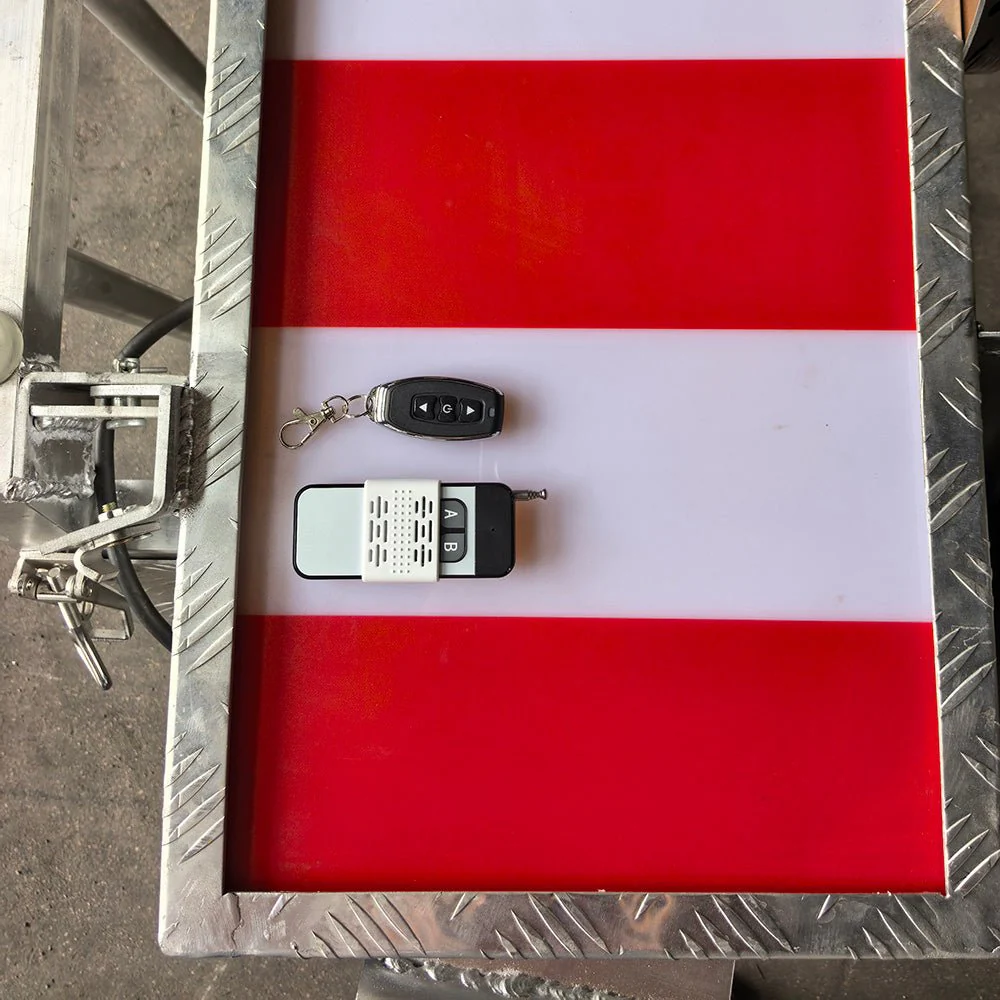 LED Pilot Car Escort Sign with Amber Beacons Heavy Duty Aluminum Frame with Hydraulic Lift 2934814 - Image 6