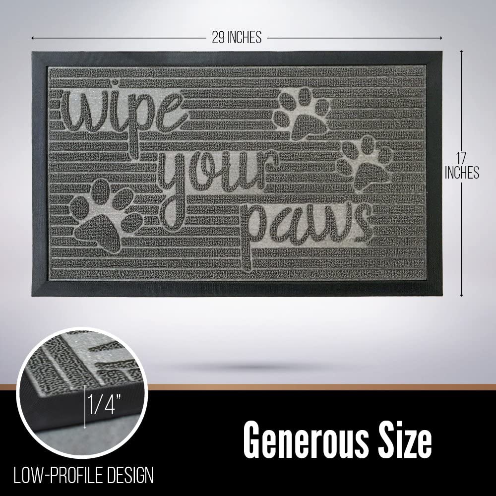 Wipe Your Paws Door Mat – 29x17" Entry Rug 728WPM - Image 6