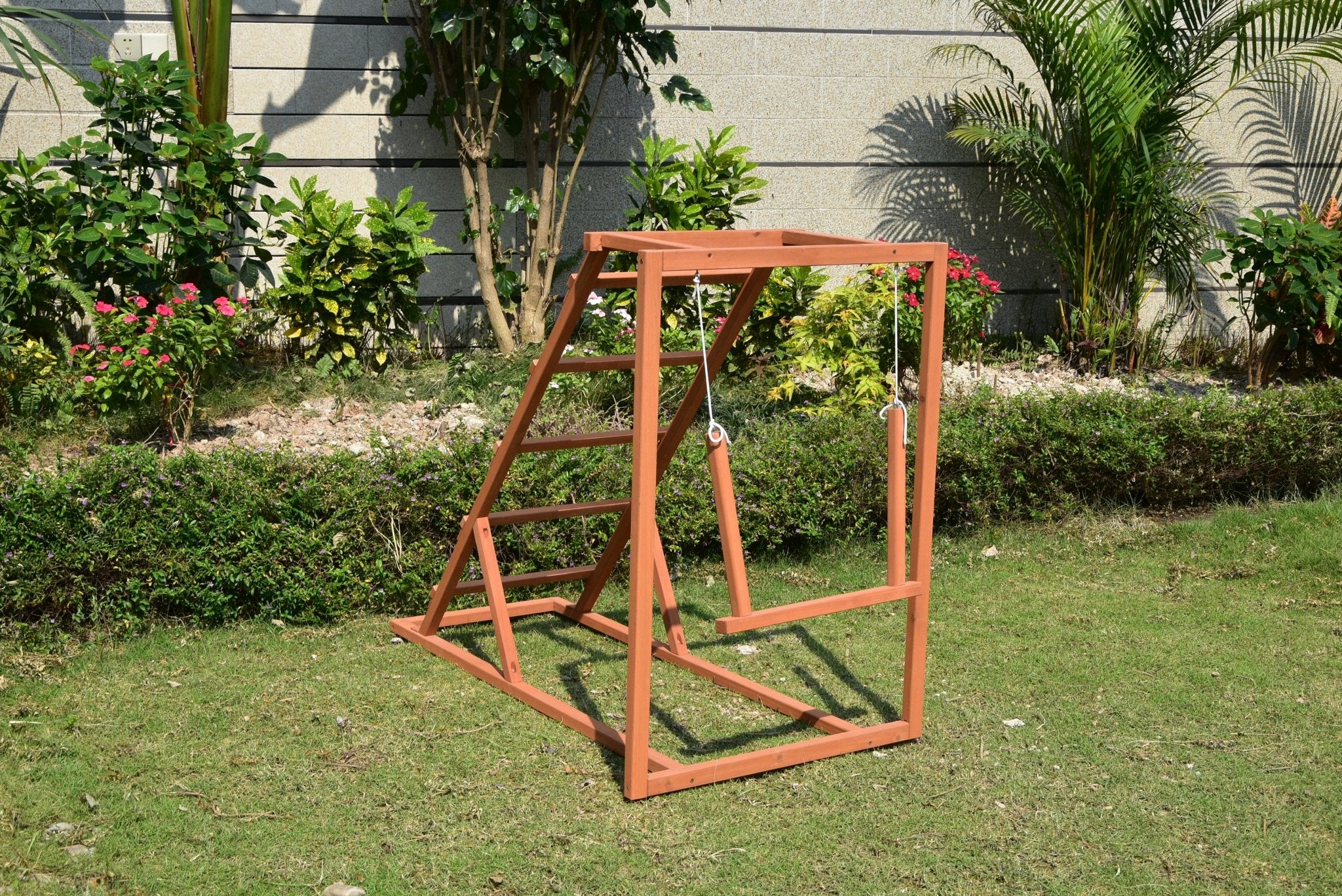 Wooden Chicken Playground with Swing & Perch – Sturdy Farm Coop Accessory | SKU: 357120 - Image 12