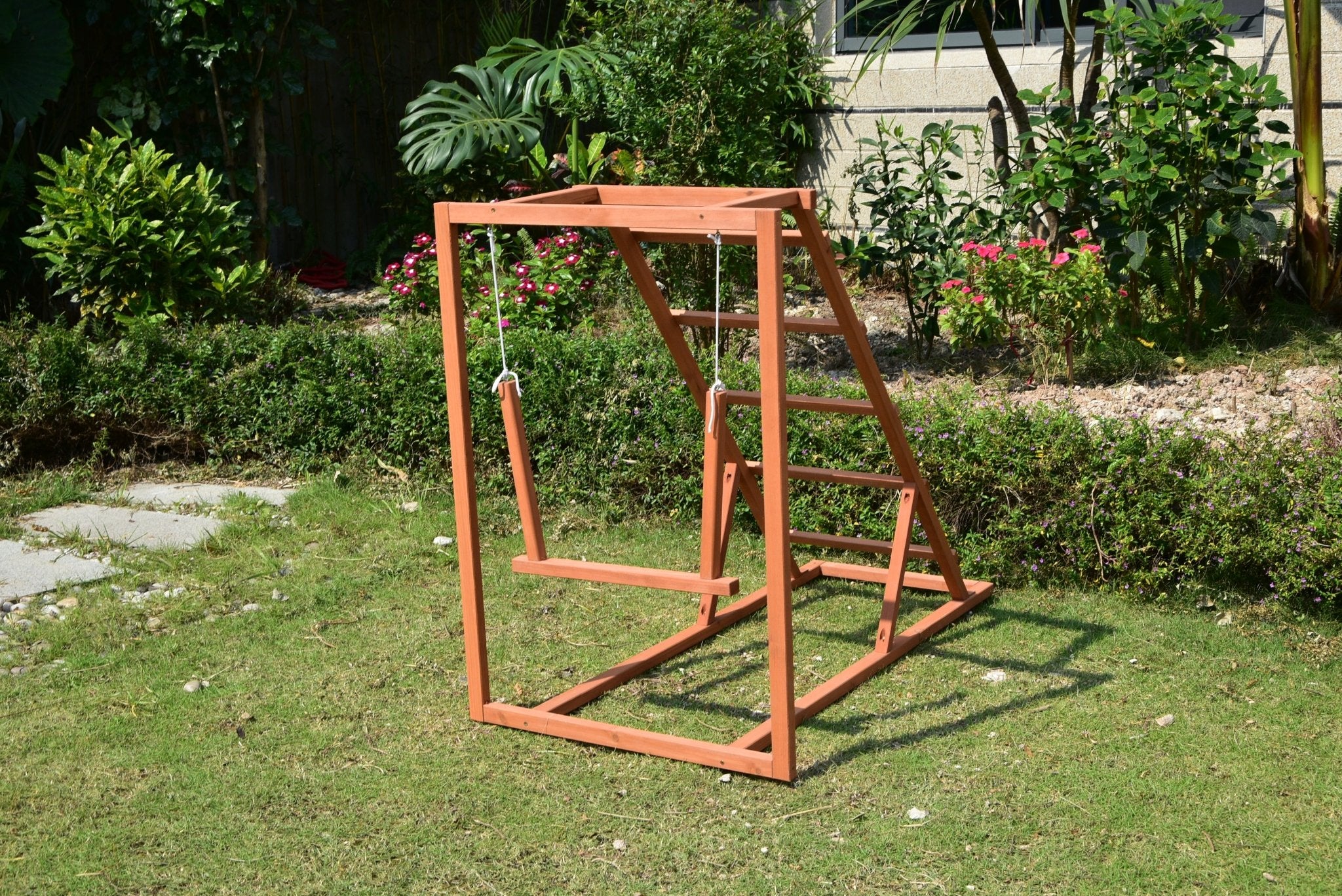 Wooden Chicken Playground with Swing & Perch – Sturdy Farm Coop Accessory | SKU: 357120 - Image 3
