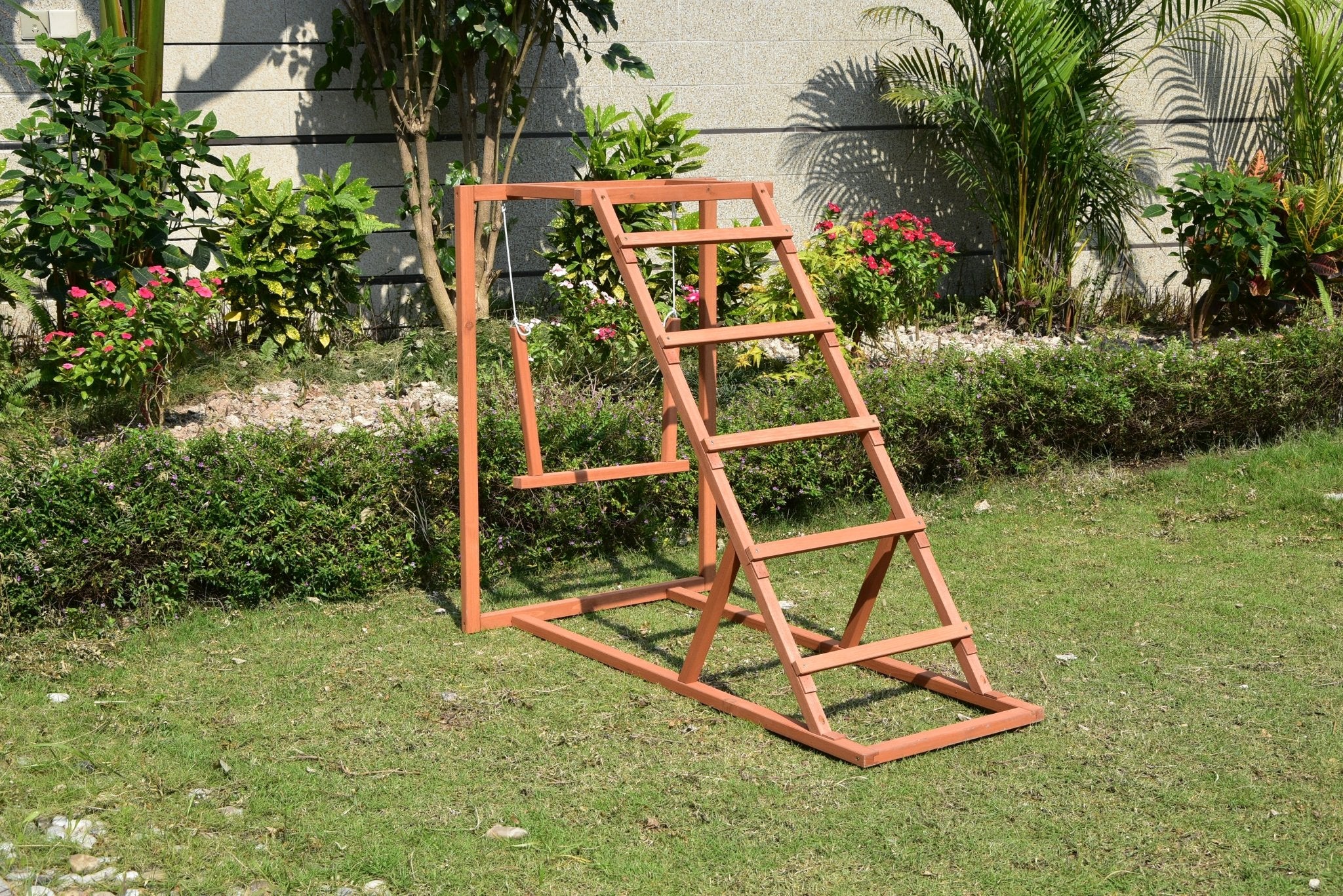 Wooden Chicken Playground with Swing & Perch – Sturdy Farm Coop Accessory | SKU: 357120 - Image 7