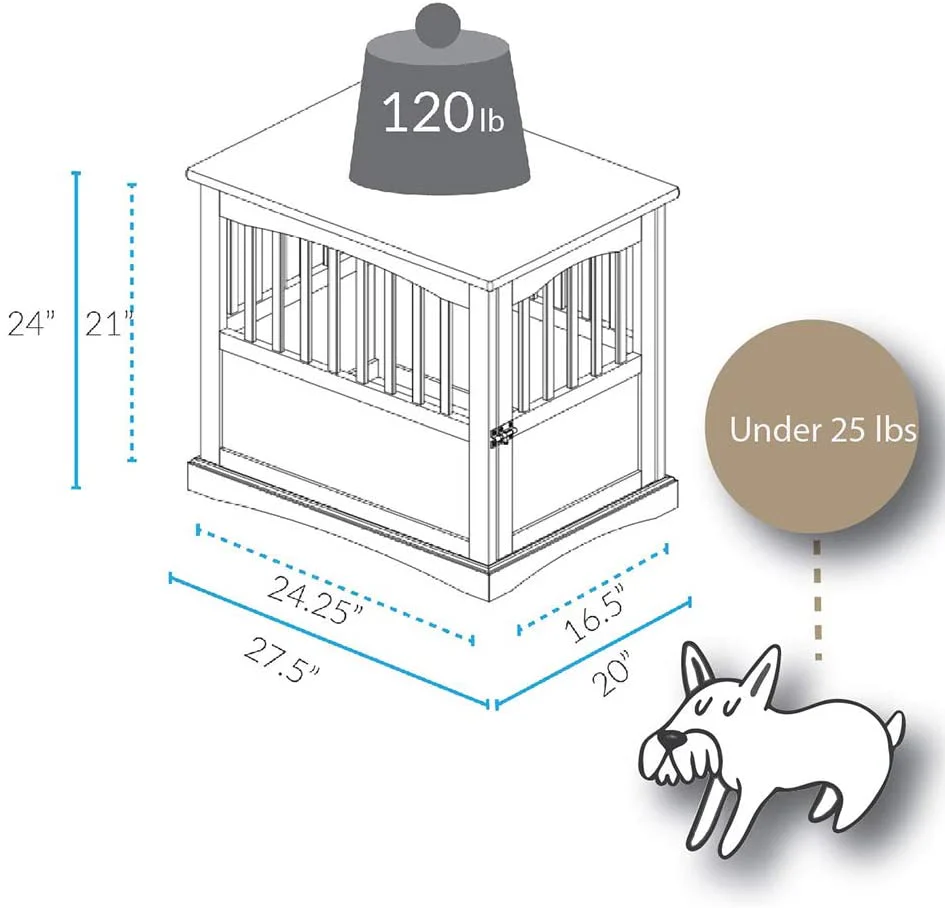 NEW Wooden Dog Cage & Pet Crate End Table – Stylish Indoor Kennel Furniture for Dogs 4112021 - Image 10