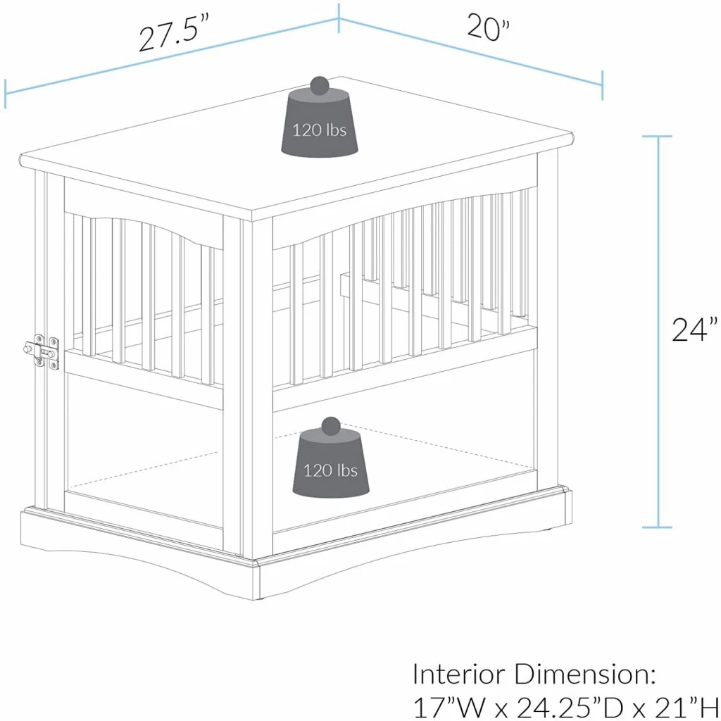 NEW Wooden Dog Cage & Pet Crate End Table – Stylish Indoor Kennel Furniture for Dogs 4112021 - Image 11