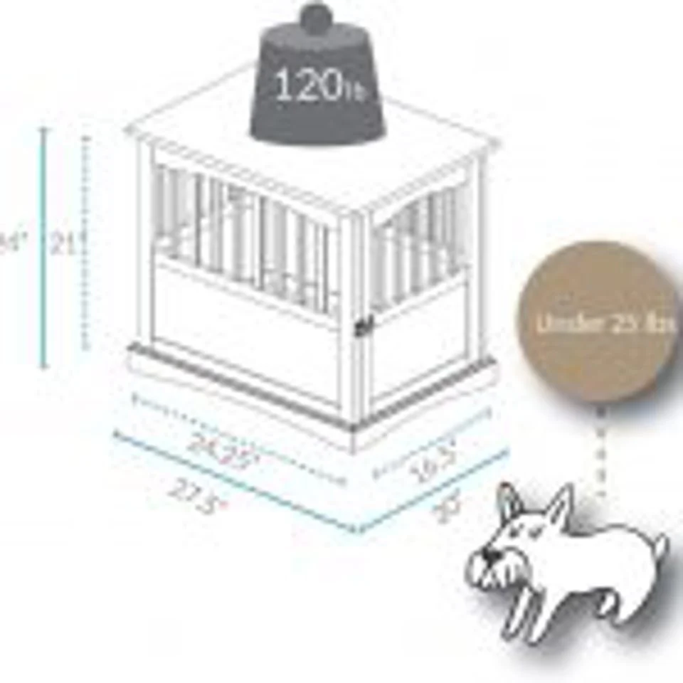 NEW Wooden Dog Cage & Pet Crate End Table – Stylish Indoor Kennel Furniture for Dogs 4112021 - Image 17