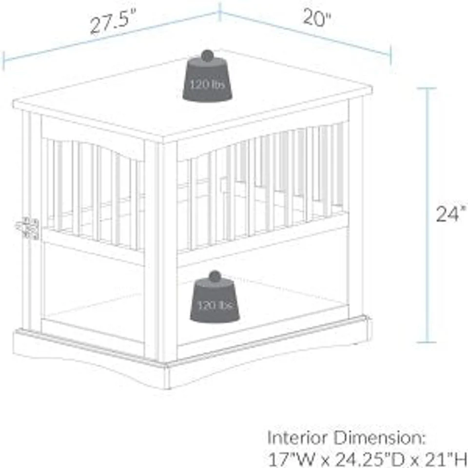 NEW Wooden Dog Cage & Pet Crate End Table – Stylish Indoor Kennel Furniture for Dogs 4112021 - Image 2