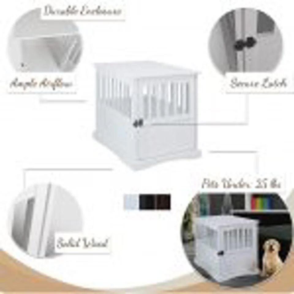 NEW Wooden Dog Cage & Pet Crate End Table – Stylish Indoor Kennel Furniture for Dogs 4112021 - Image 7