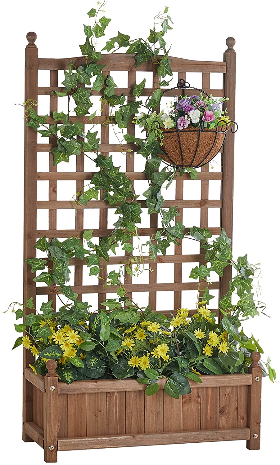 Wooden Raised Garden Bed with Trellis – Deep Planter Box for Climbing Plants & Vegetables - Image 5