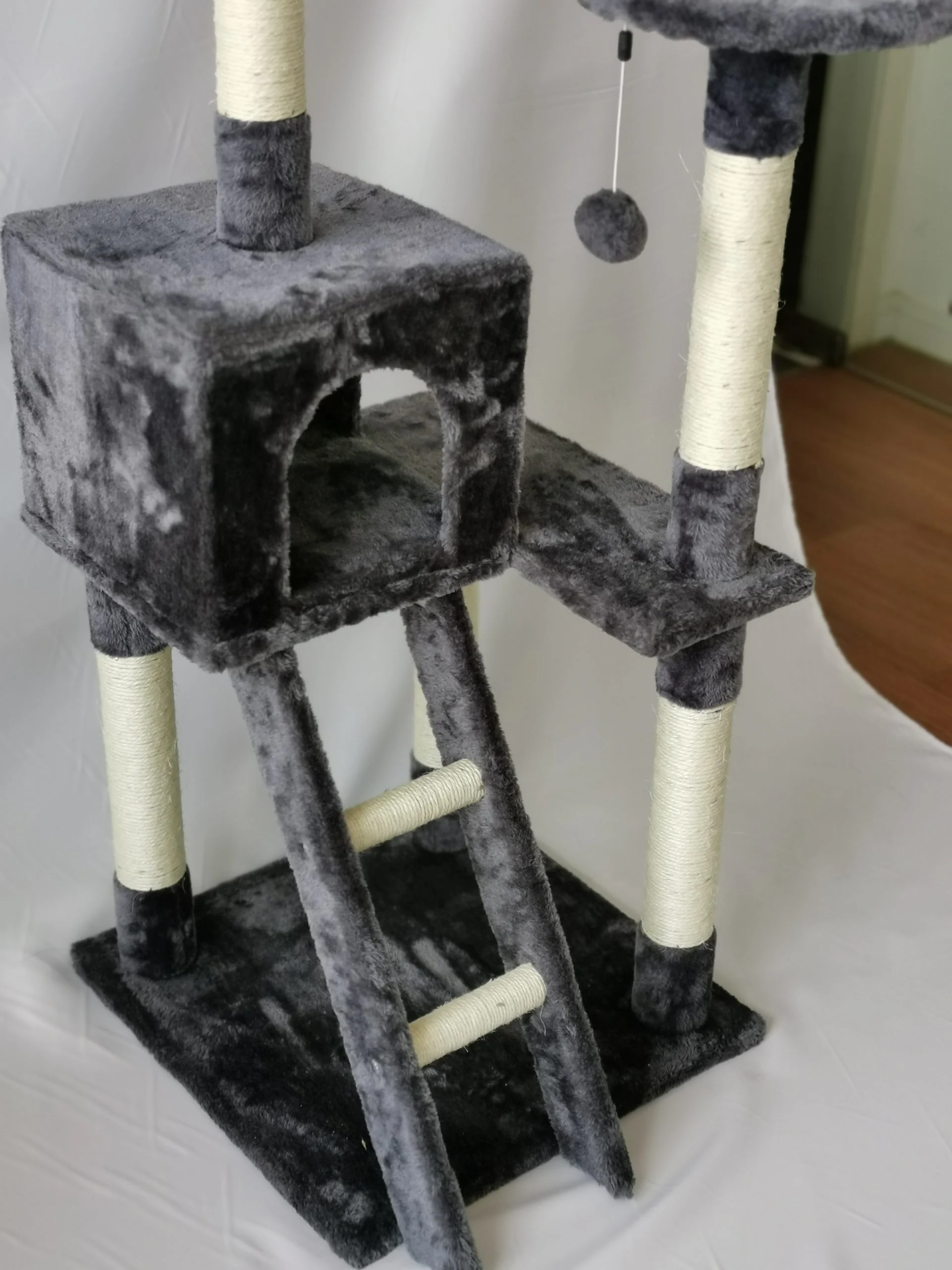 NEW XL Cat Tree Scratching Post with Ladder – Multi-Level Cat Tower for Large Cats & Kittens LBCT04G - Image 18
