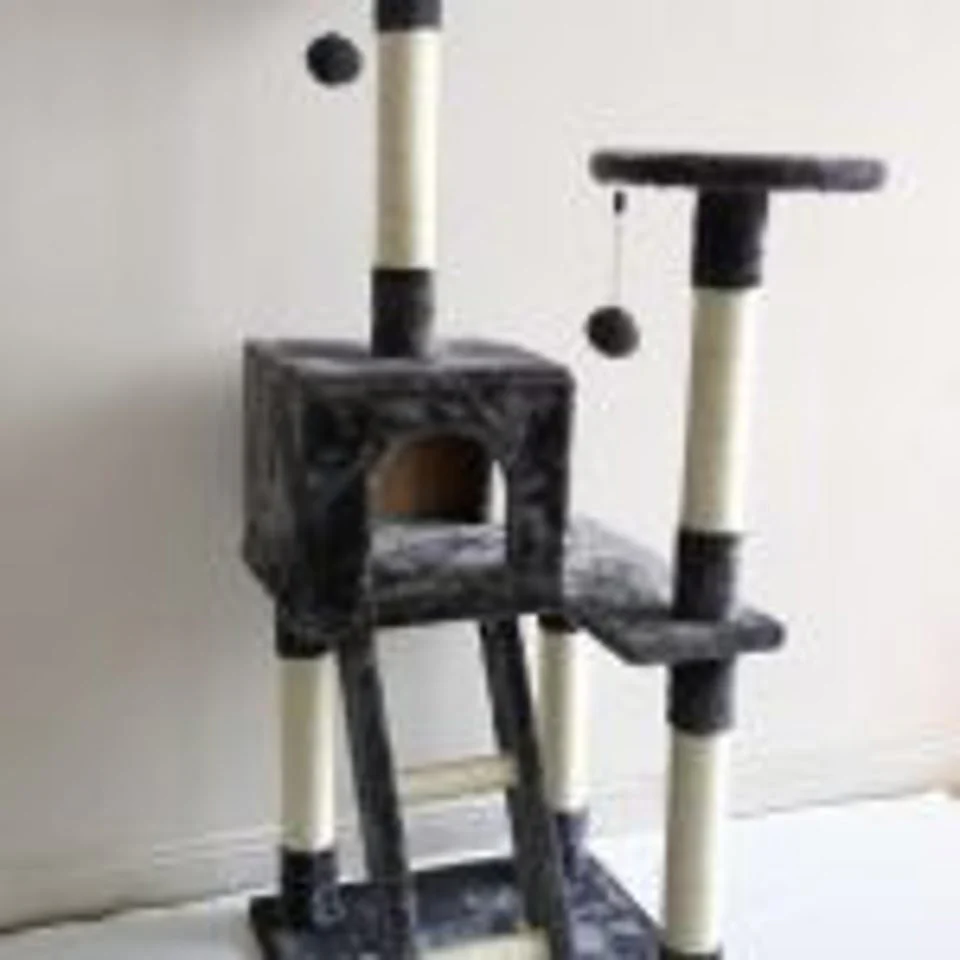 NEW XL Cat Tree Scratching Post with Ladder – Multi-Level Cat Tower for Large Cats & Kittens LBCT04G - Image 3