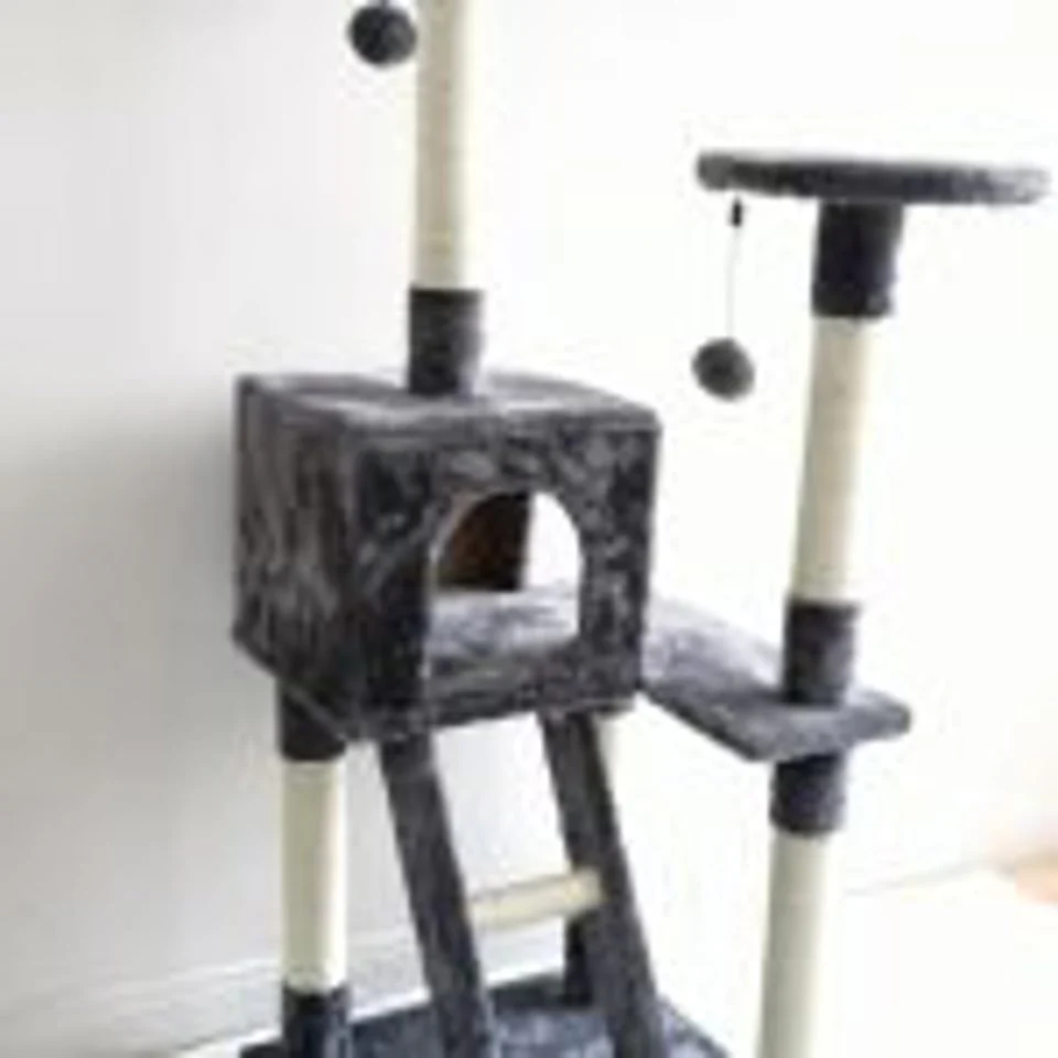 NEW XL Cat Tree Scratching Post with Ladder – Multi-Level Cat Tower for Large Cats & Kittens LBCT04G - Image 6
